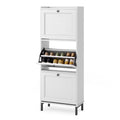 Bealife FS52 Slim Shoe Cabinet with 3 Tipping Doors and Metal Legs