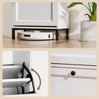 Bealife FS52 Slim Shoe Cabinet with 3 Tipping Doors and Metal Legs