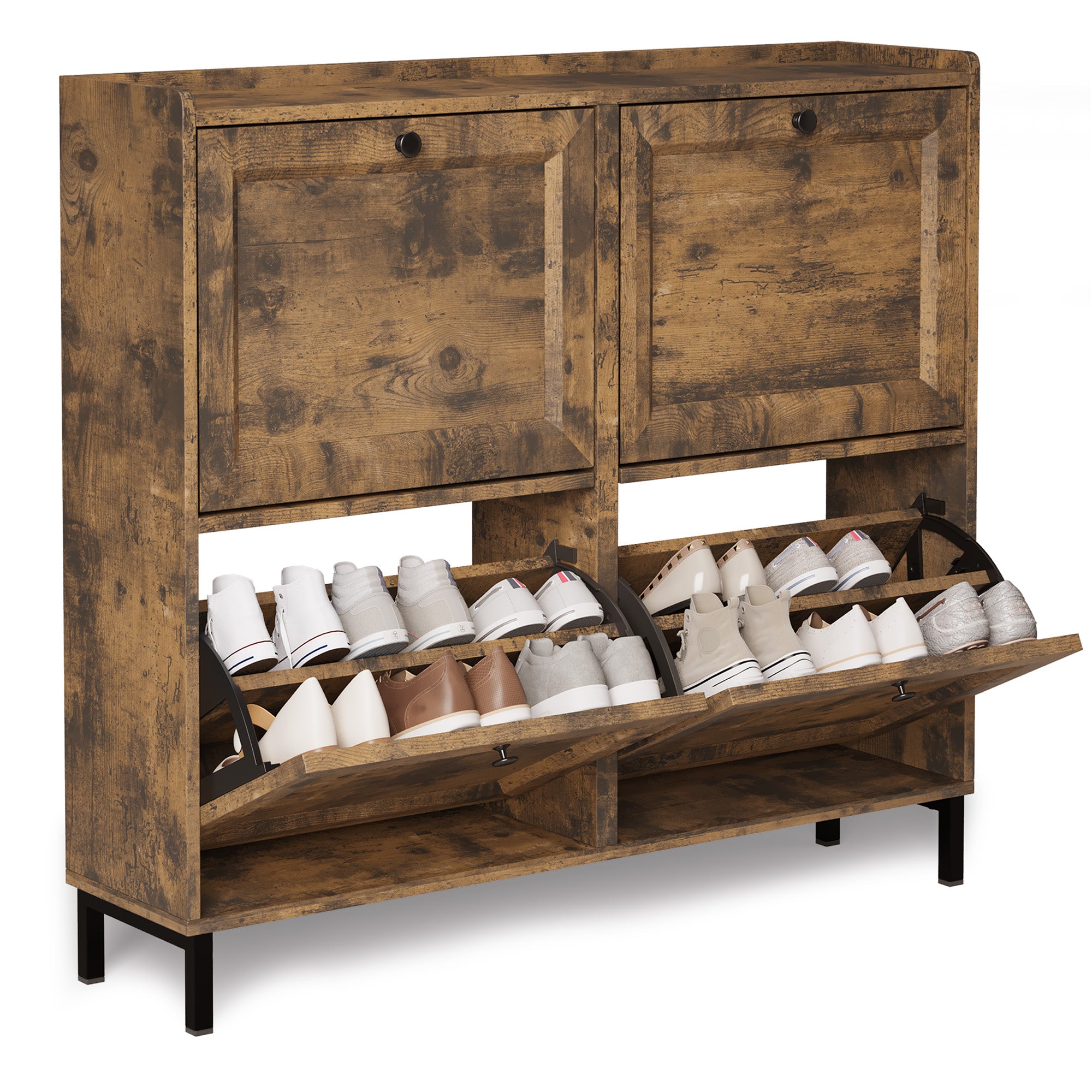 Bealife FS53 Meuble à chaussures 4 abattants – Étroit