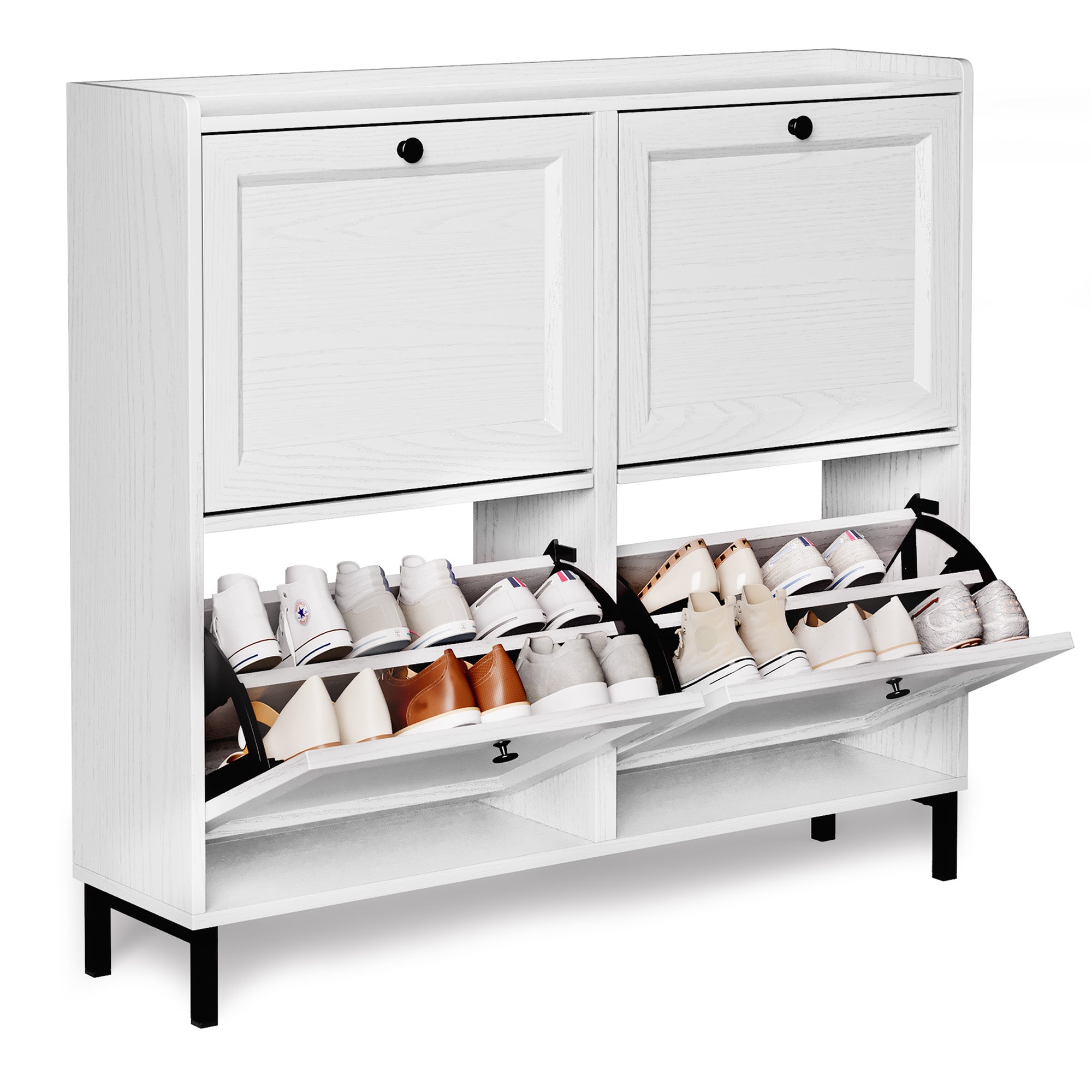 Bealife FS53 Meuble à chaussures 4 abattants – Étroit