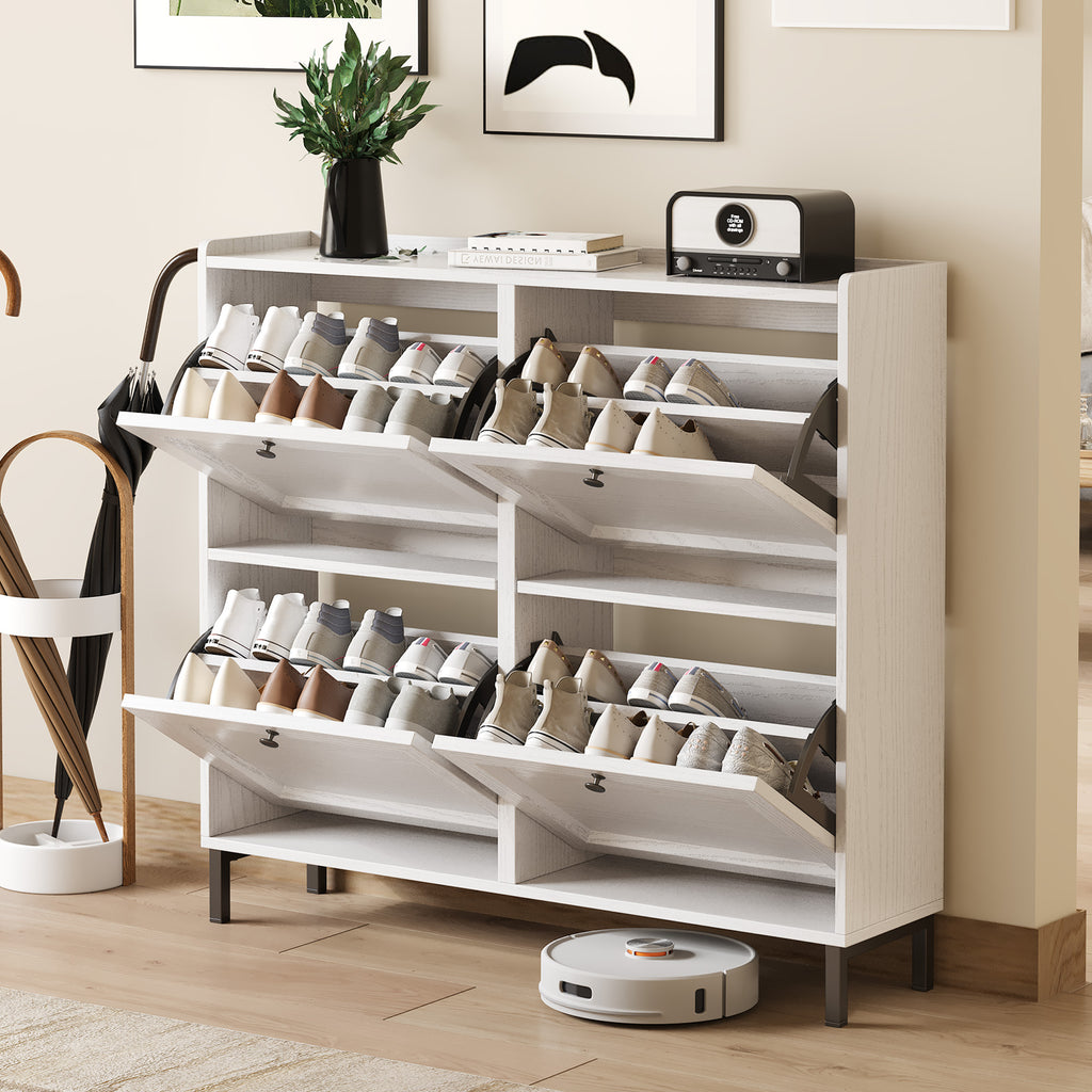 Bealife FS53 Meuble à chaussures 4 abattants – Étroit