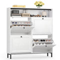 Bealife FS61 Shoe Cabinet with 4 Flaps and Open Display Compartment