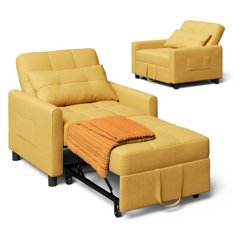 Bealife AR24 Canapé convertible, Lit Chaise 3 en 1, Transat avec fonction couchage, avec oreillers