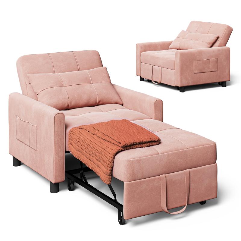 Bealife AR24 Canapé convertible, Lit Chaise 3 en 1, Transat avec fonction couchage, avec oreillers
