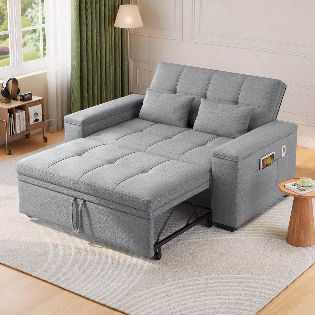 Canapé convertible Bealife AR27, fauteuil multifonction 3-en-1 inclinable avec oreiller