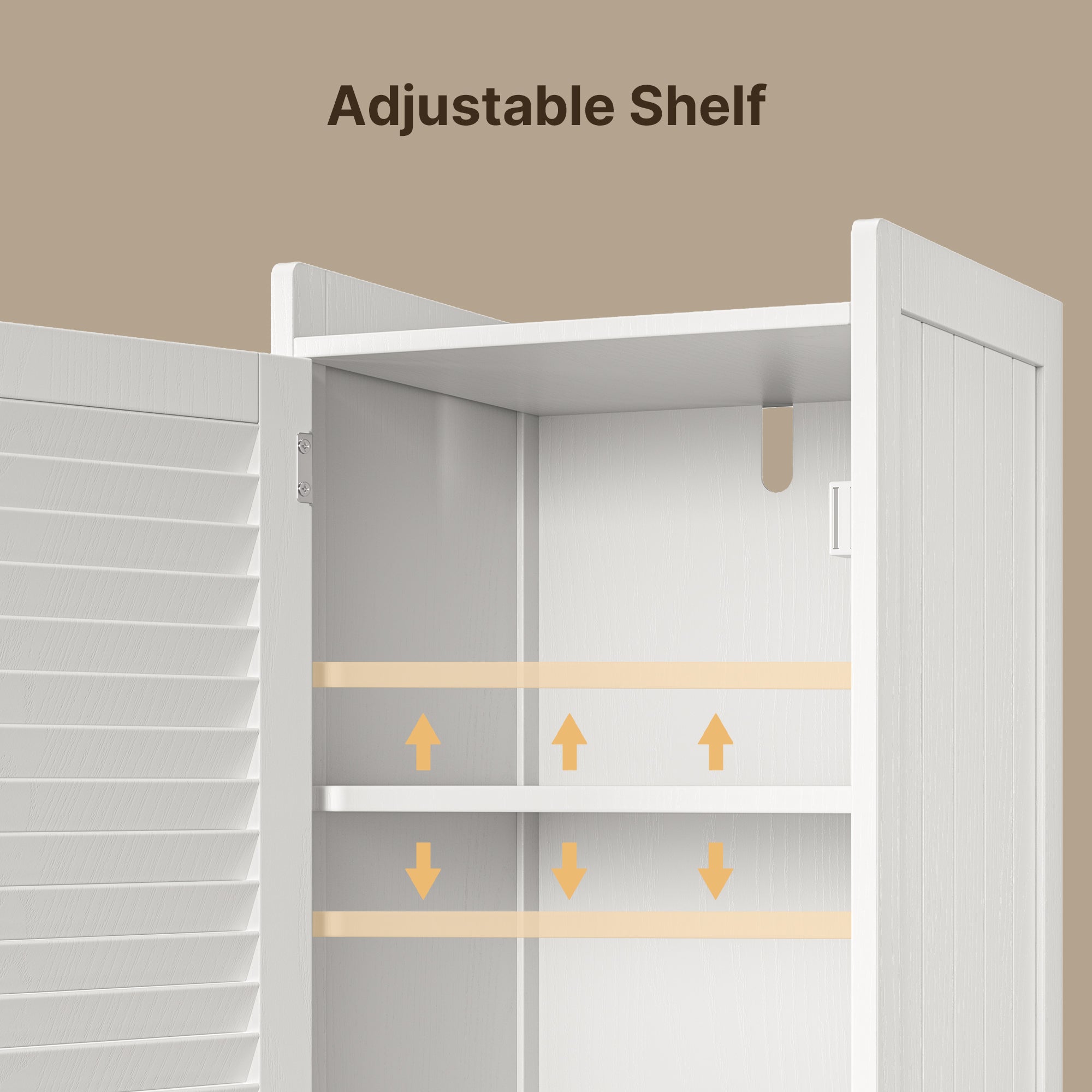 Bealife AP06 Armoire de salle de bain avec panier à linge intégré, Meuble à linge étroit avec dispositif anti-basculement - 40x37x170 cm