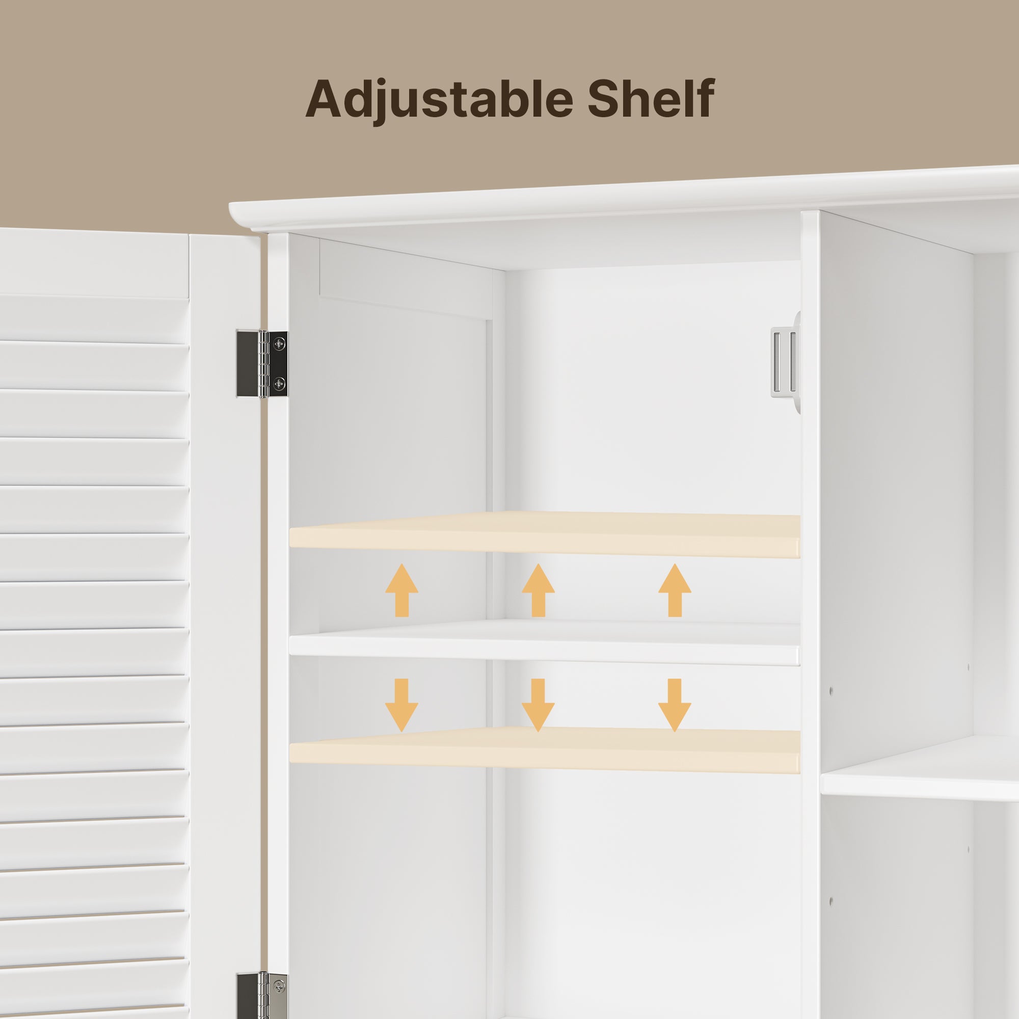 Bealife AP08 Meuble de salle de bain avec panier à linge intégré, tiroirs et compartiments ouverts pour salle de bain et buanderie