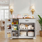 Bealife AP102 Sideboad mit 3 Türen & 1 Schublade -105x40x85 cm, Retro-Stil & Kippschutz