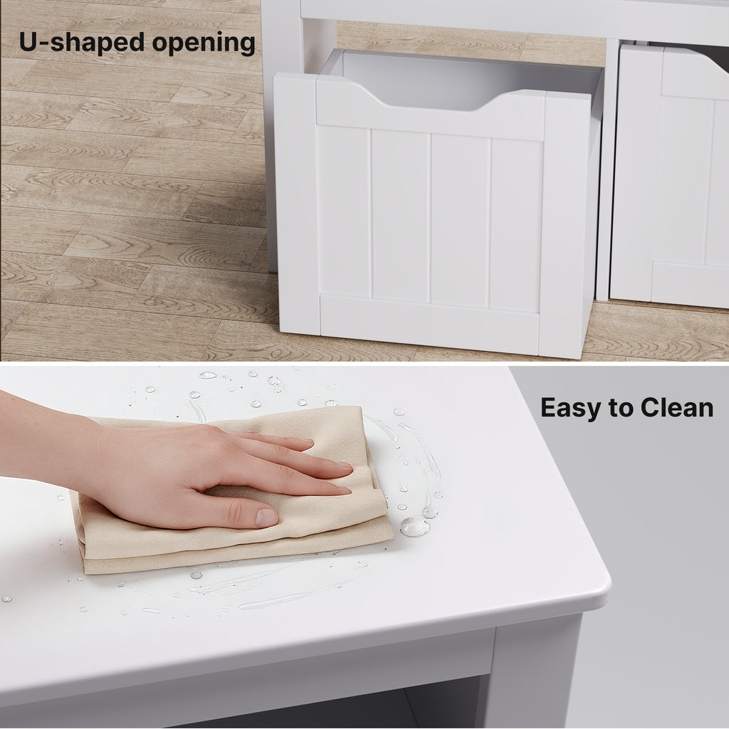 Bealife AP104 Toy Storage Cabinet for Children's Room with Open Compartments and Pull-Out Drawers with Wheels