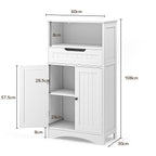 Bealife AP11 Armoire multifonctionnelle avec tiroirs, doubles portes et compartiment ouvert pour cuisine, chambre et salon