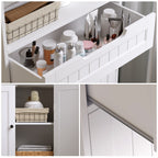 Bealife AP11 Armoire multifonctionnelle avec tiroirs, doubles portes et compartiment ouvert pour cuisine, chambre et salon
