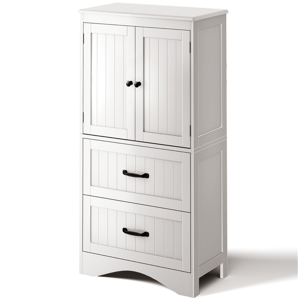 Bealife AP116 Multifunctional Storage Cabinet with 2 Drawers & 2 Doors, Height-Adjustable Shelves for Office, Bathroom & Bedroom