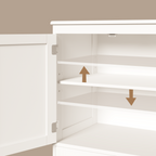 Bealife AP116 Multifunctional Storage Cabinet with 2 Drawers & 2 Doors, Height-Adjustable Shelves for Office, Bathroom & Bedroom