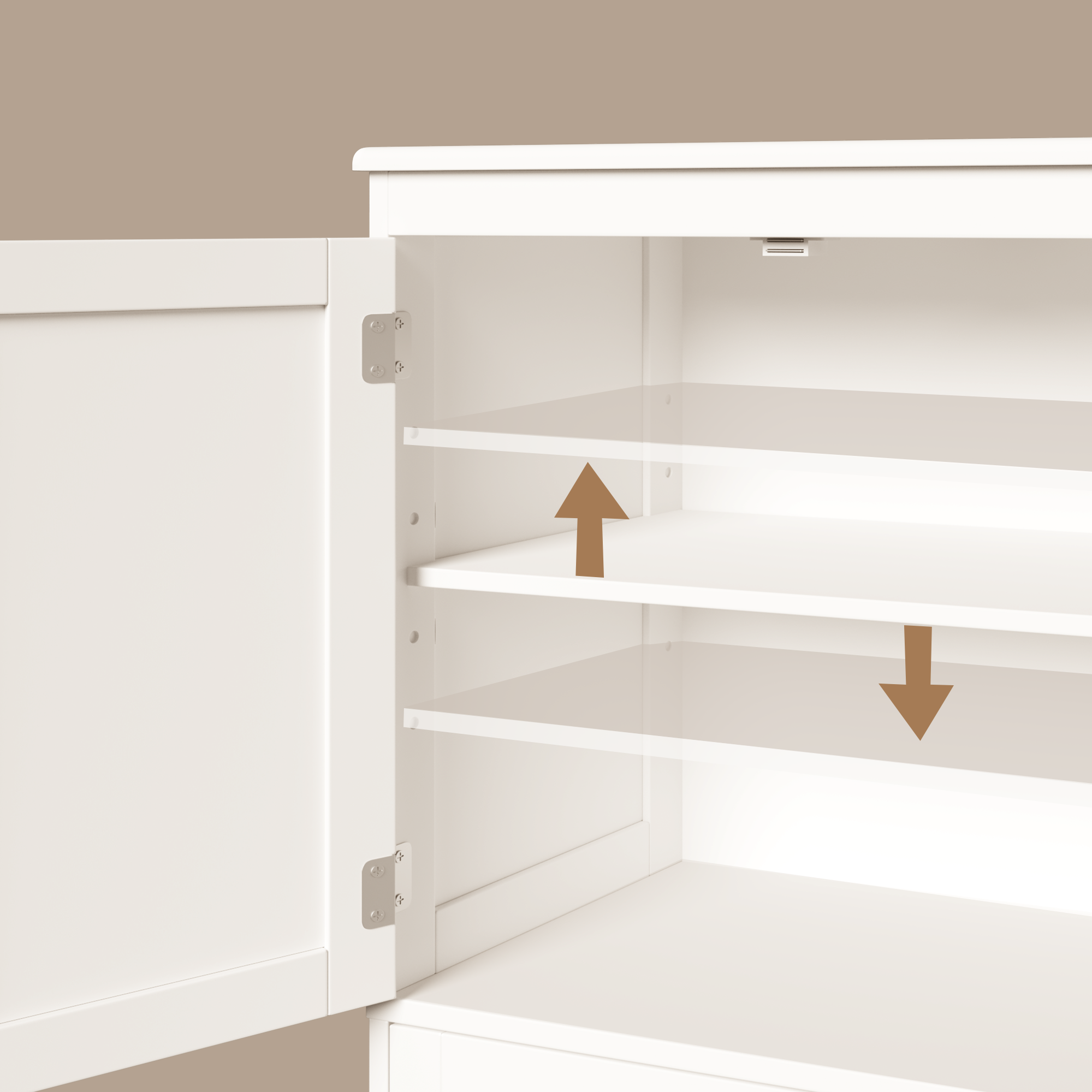 Bealife AP116 Armoire de rangement multifonctionnelle avec 2 tiroirs et 2 portes, étagères réglables en hauteur pour bureau, salle de bain et chambre à coucher