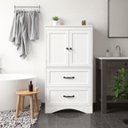 Bealife AP116 Multifunctional Storage Cabinet with 2 Drawers & 2 Doors, Height-Adjustable Shelves for Office, Bathroom & Bedroom