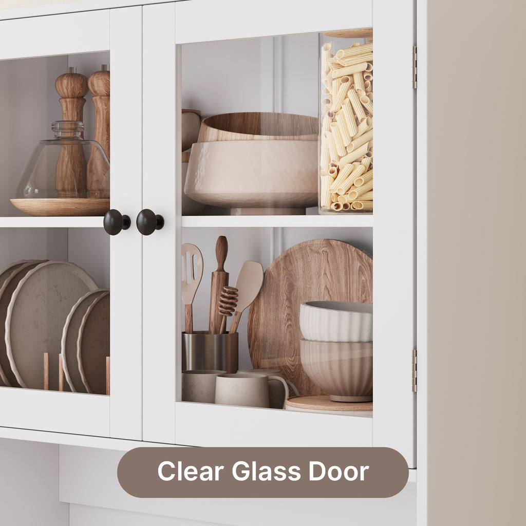 Bealife AP122 Meuble haut de cuisine - 69,5×28×180 cm, avec éclairage LED couleur réglable et station de charge intégrée, étagères réglables