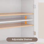 Bealife AP122 Meuble haut de cuisine - 69,5×28×180 cm, avec éclairage LED couleur réglable et station de charge intégrée, étagères réglables