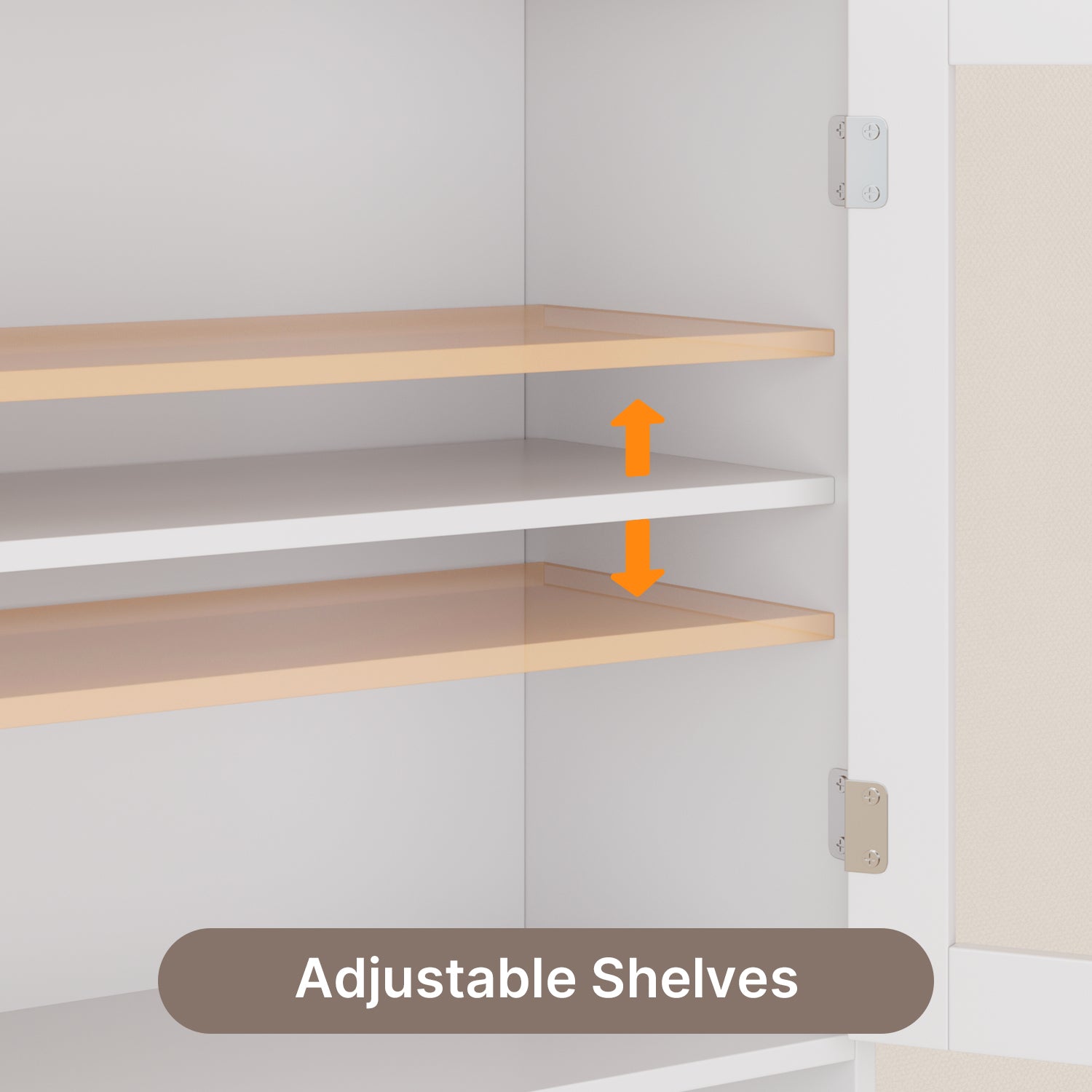Bealife AP122 Meuble haut de cuisine - 69,5×28×180 cm, avec éclairage LED couleur réglable et station de charge intégrée, étagères réglables