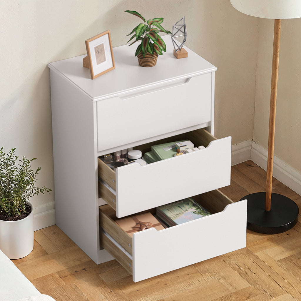 Commode Bealife AP21 à 3 tiroirs pour chambre, salle de bain et entrée