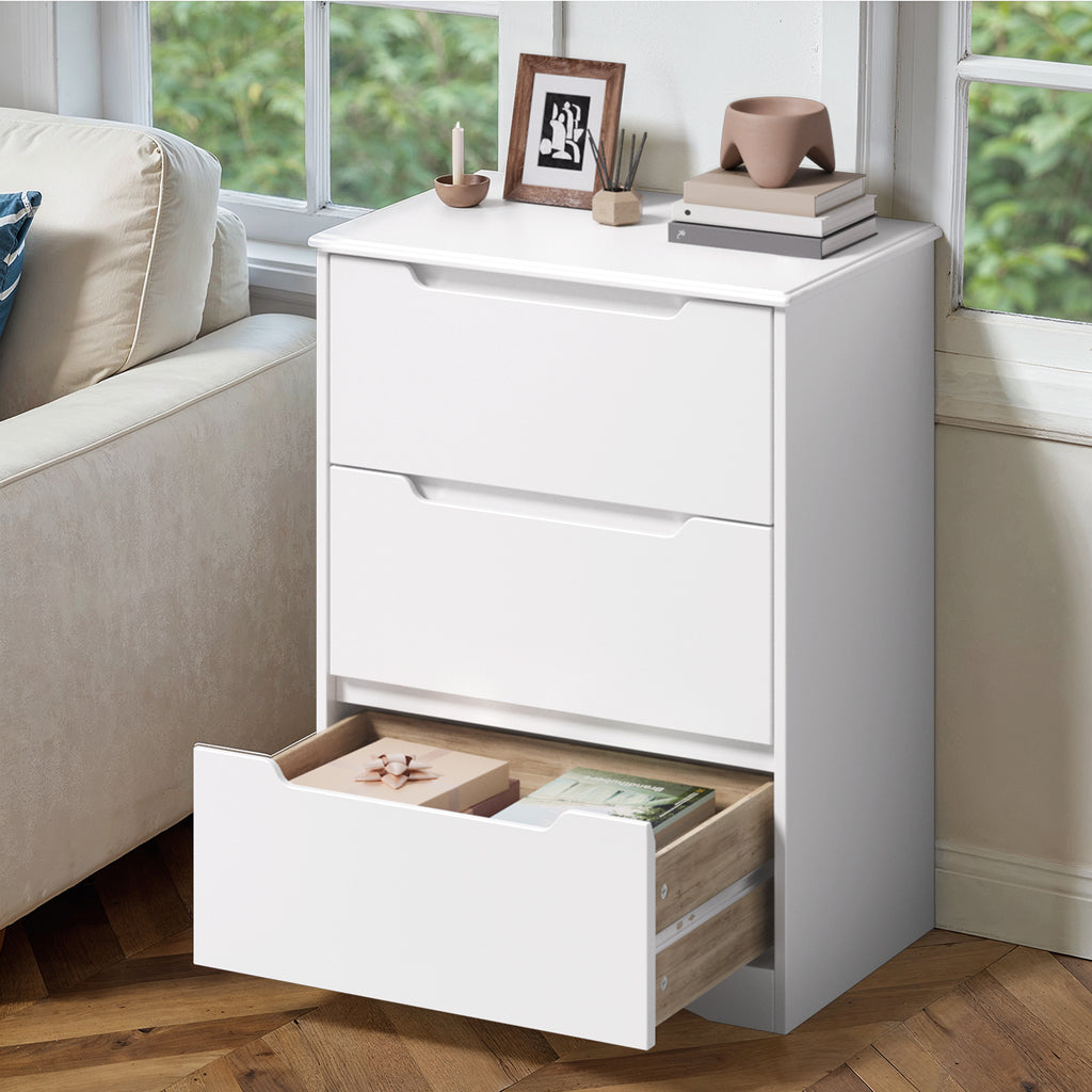 Commode Bealife AP21 à 3 tiroirs pour chambre, salle de bain et entrée