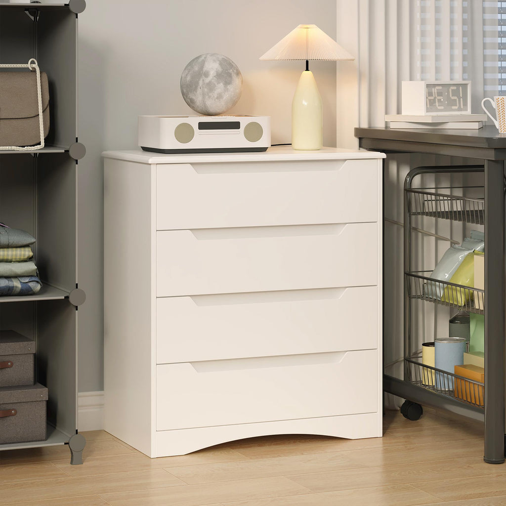 Bealife AP22 Commode avec 4 tiroirs et socle surélevé, imperméable pour chambre à coucher, salle de bain et entrée