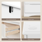 Bealife AP22 Commode avec 4 tiroirs et socle surélevé, imperméable pour chambre à coucher, salle de bain et entrée