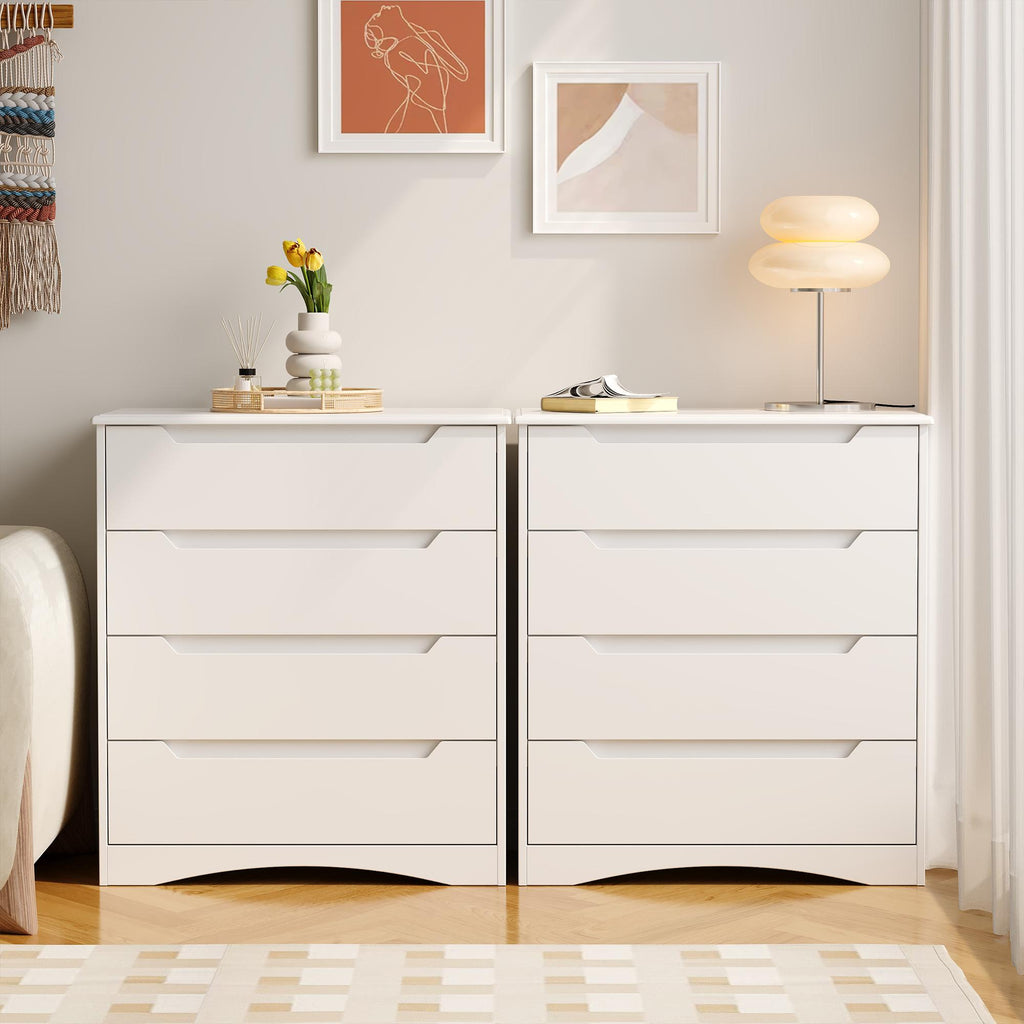 Bealife AP22 Commode avec 4 tiroirs et socle surélevé, imperméable pour chambre à coucher, salle de bain et entrée