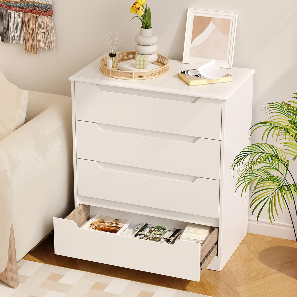 Bealife AP22 Commode avec 4 tiroirs et socle surélevé, imperméable pour chambre à coucher, salle de bain et entrée