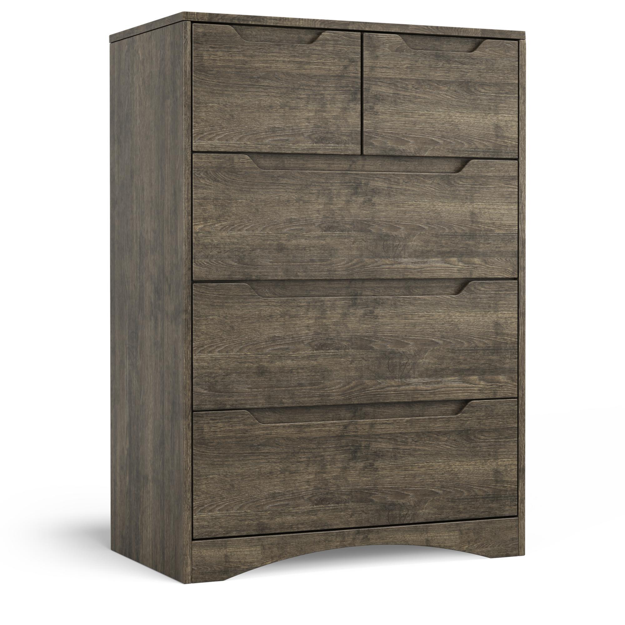 Bealife AP23 Commode avec 2 petits et 3 grands tiroirs, étanche pour chambre, salle de bain et entrée