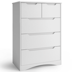 Bealife AP23 Commode avec 2 petits et 3 grands tiroirs, étanche pour chambre, salle de bain et entrée