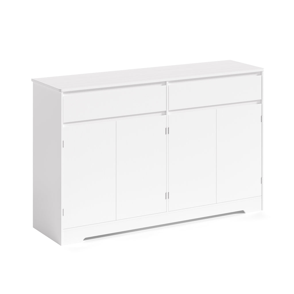 Bealife AP55 Buffet de cuisine avec 2 tiroirs et 4 portes, 140×40×89 cm, buffets de style rétro avec dispositif anti-basculement