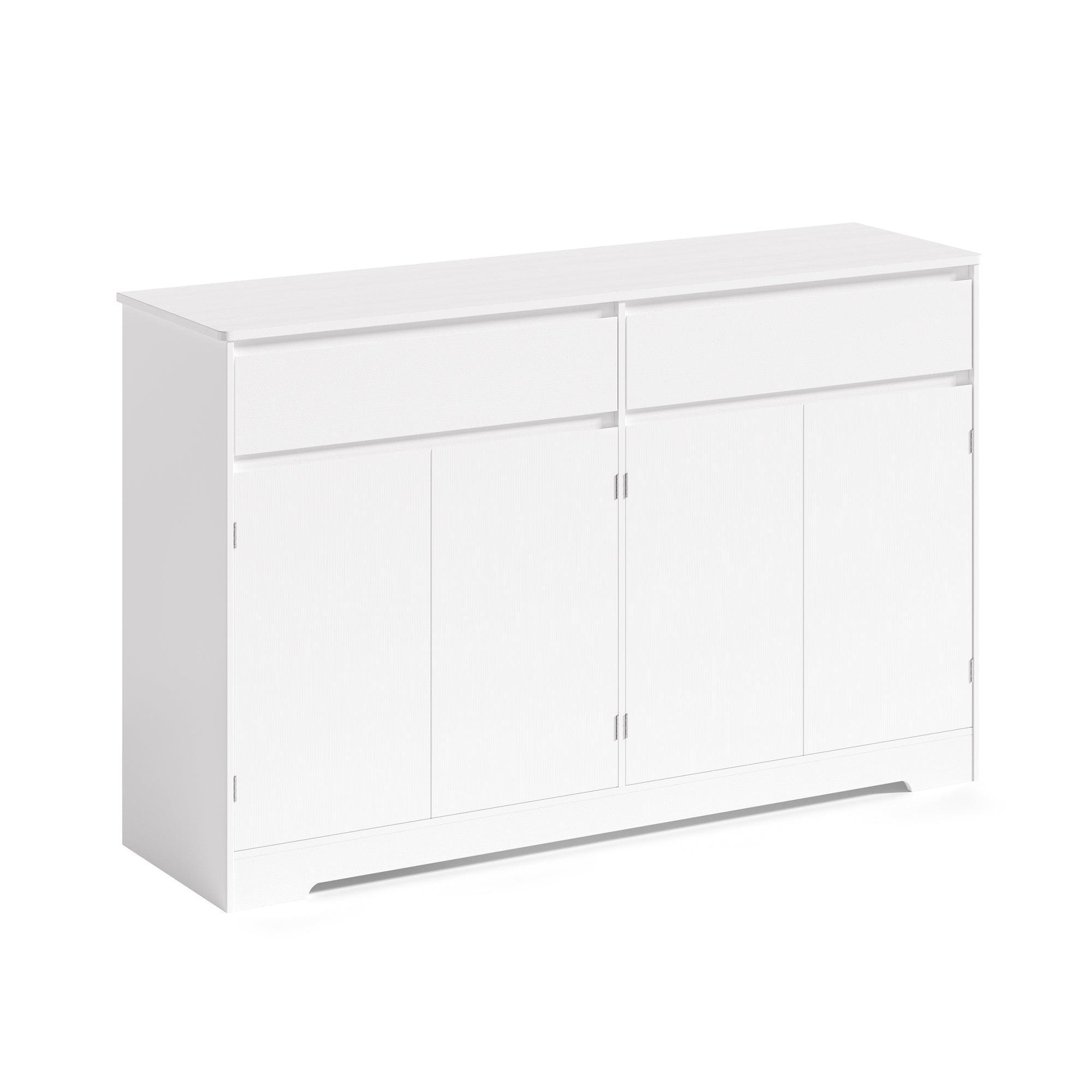 Bealife AP55 Buffet de cuisine avec 2 tiroirs et 4 portes, 140×40×89 cm, buffets de style rétro avec dispositif anti-basculement
