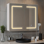 Bealife AP84 Armoire de toilette à LED avec éclairage, 70 cm, armoires de salle de bain avec 3 couleurs de lumière et fonction de gradation