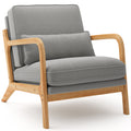 Bealife AR16 Fauteuil de salon, Fauteuil en bois avec rembourrage et dossier réglable pour la détente