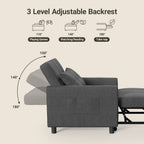 Bealife AR24 Canapé convertible, Lit Chaise 3 en 1, Transat avec fonction couchage, avec oreillers