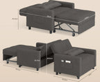 Canapé-lit extensible Bealife AR22 avec roulettes et oreillers - 191×68×44 cm, canapé convertible 3-en-1