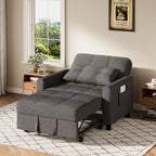 Canapé-lit extensible Bealife AR22 avec roulettes et oreillers - 191×68×44 cm, canapé convertible 3-en-1