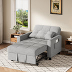 Canapé-lit extensible Bealife AR22 avec roulettes et oreillers - 191×68×44 cm, canapé convertible 3-en-1