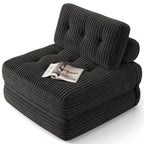 Bealife AR32 Pouf 3 en 1 pliable, canapé futon modulaire, utilisable comme pouf et lit polyvalent pour les petits espaces