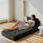 Bealife AR32 Pouf 3 en 1 pliable, canapé futon modulaire, utilisable comme pouf et lit polyvalent pour les petits espaces