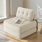 Bealife AR32 Pouf 3 en 1 pliable, canapé futon modulaire, utilisable comme pouf et lit polyvalent pour les petits espaces