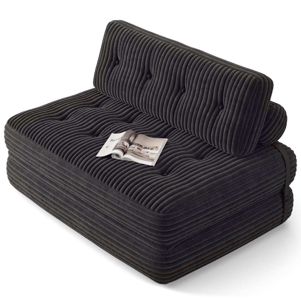 Bealife AR33 Pouf pliable 3 en 1, canapé 2 places, fauteuil et lit d'appoint – Idéal pour les petits espaces