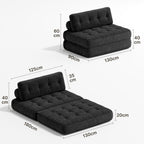 Bealife AR33 Pouf pliable 3 en 1, canapé 2 places, fauteuil et lit d'appoint – Idéal pour les petits espaces