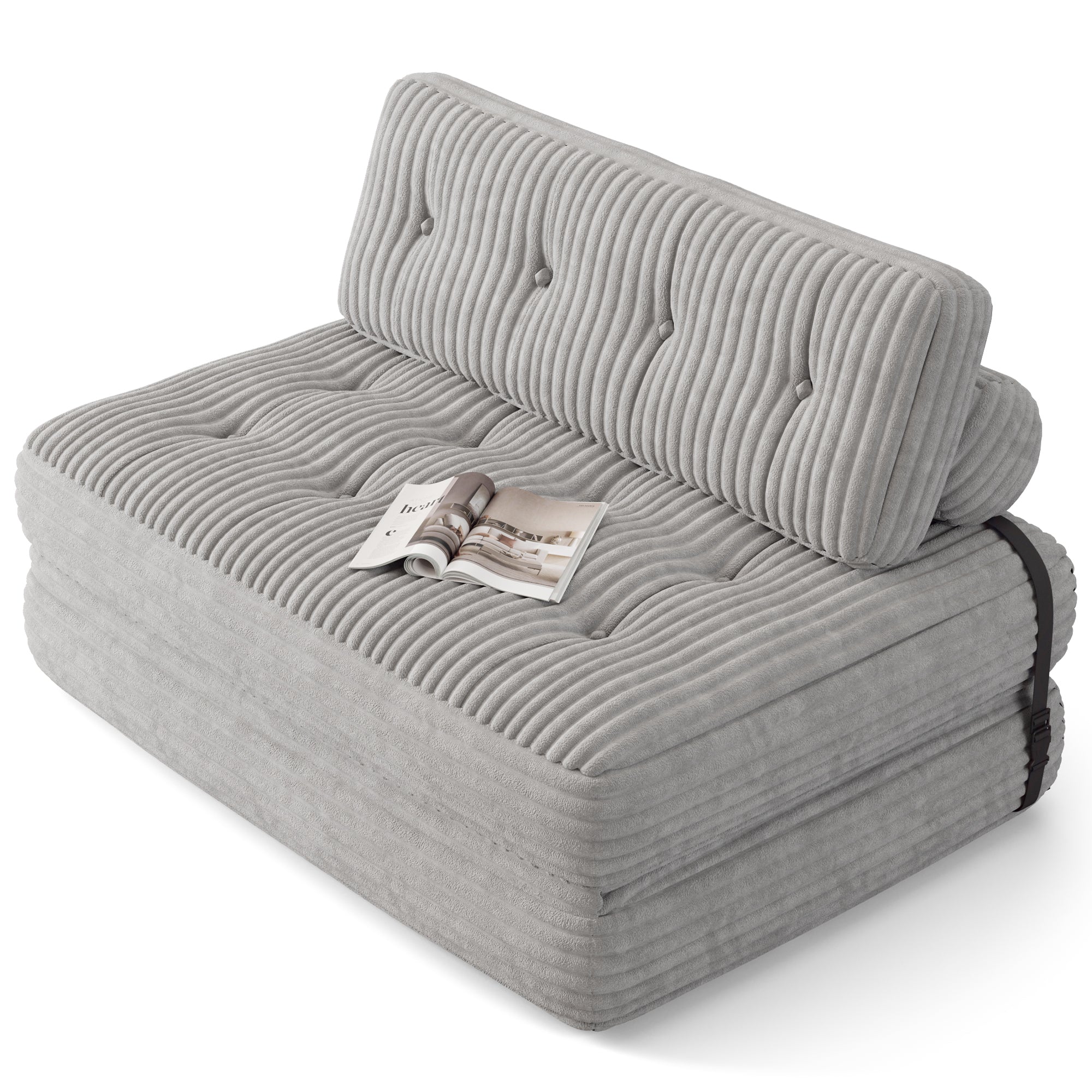 Bealife AR33 Pouf pliable 3 en 1, canapé 2 places, fauteuil et lit d'appoint – Idéal pour les petits espaces