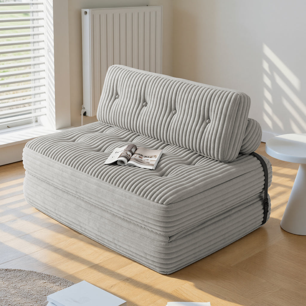 Bealife AR33 Pouf pliable 3 en 1, canapé 2 places, fauteuil et lit d'appoint – Idéal pour les petits espaces