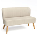 Bealife AR57 Canapé 2 places en velours côtelé, banquette rembourrée avec espace libre au sol pour salon, bureau et chambre à coucher