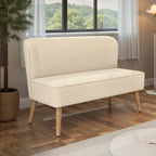 Bealife AR57 Canapé 2 places en velours côtelé, banquette rembourrée avec espace libre au sol pour salon, bureau et chambre à coucher