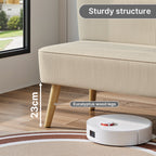Bealife AR57 Canapé 2 places en velours côtelé, banquette rembourrée avec espace libre au sol pour salon, bureau et chambre à coucher