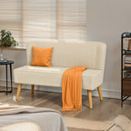 Bealife AR57 Canapé 2 places en velours côtelé, banquette rembourrée avec espace libre au sol pour salon, bureau et chambre à coucher