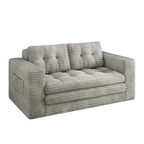 Bealife AR39 Convertible Sofa Bed with Sleeping Function, Corduroy Sofa 150cm with Backrest for Small Spaces